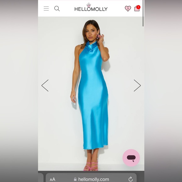 MYSTIC DESIRES SATIN MAXI DRESS - Picture 1 of 3